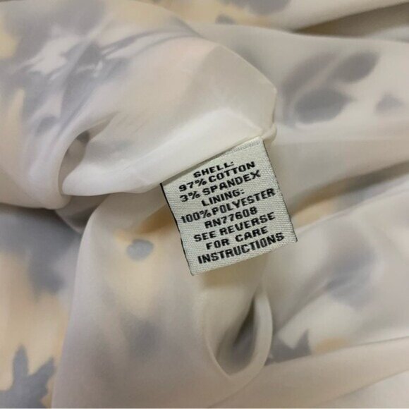 J Peterman Yellow Floral Sleeveless Sheath Dress 12 Fitted Sleeveless - Picture 7 of 7